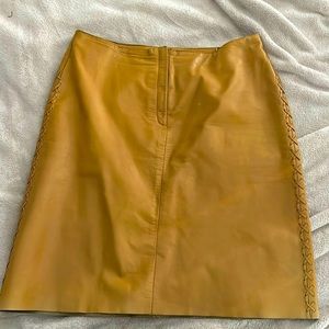 Express real leather skirt